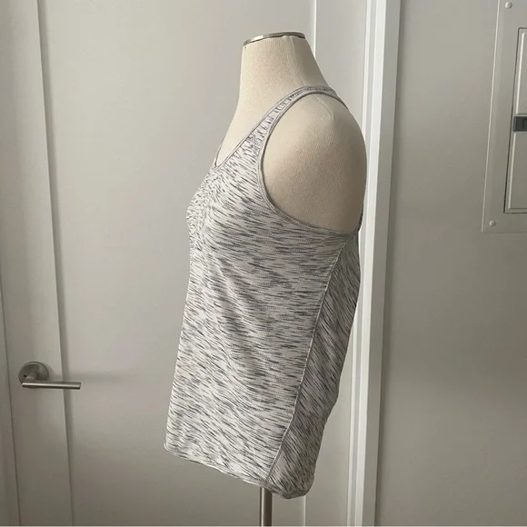 Lululemon Essential Tank Top sz 2 Tiger Space Dye White/Black - Picture 3 of 4
